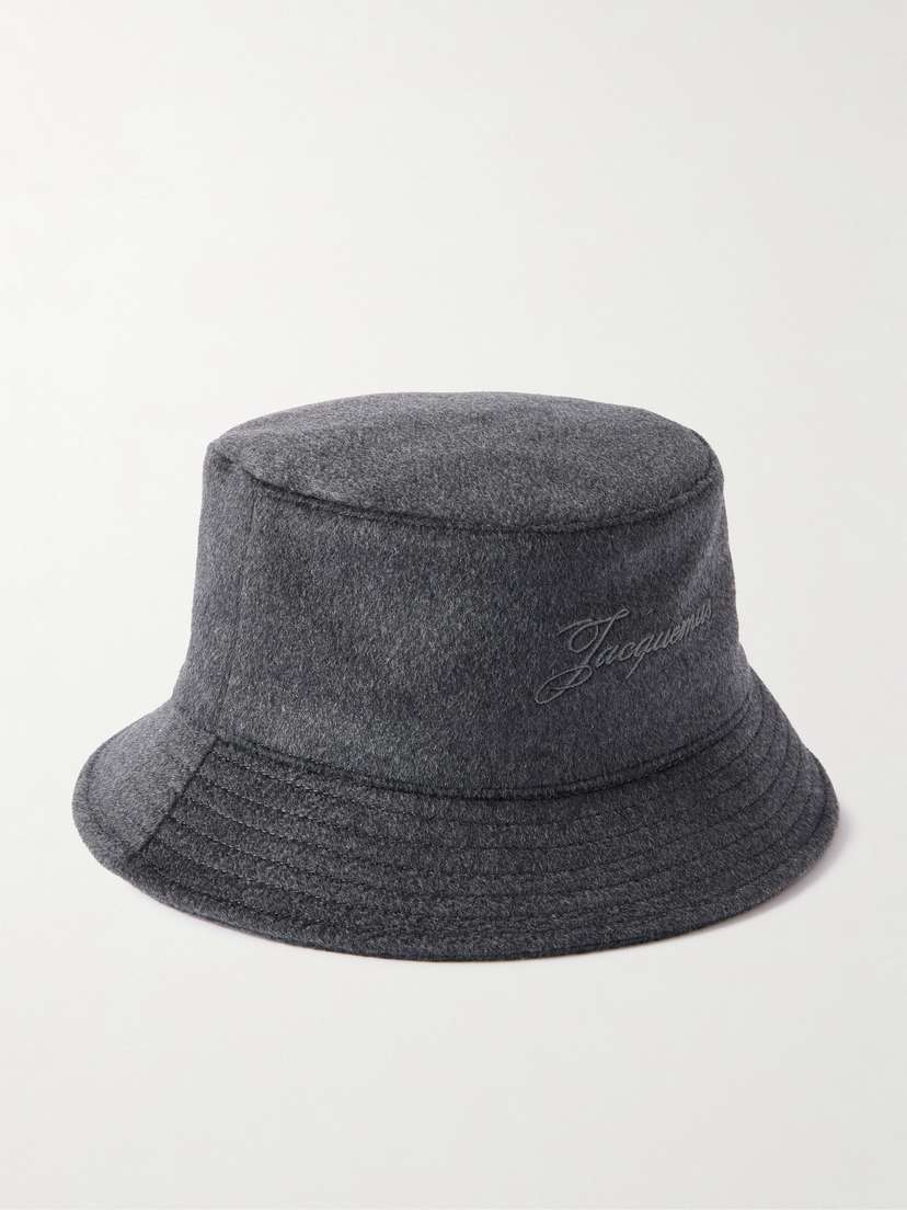 Jacquemus Le Bob Embroidered Wool Bucket Hat