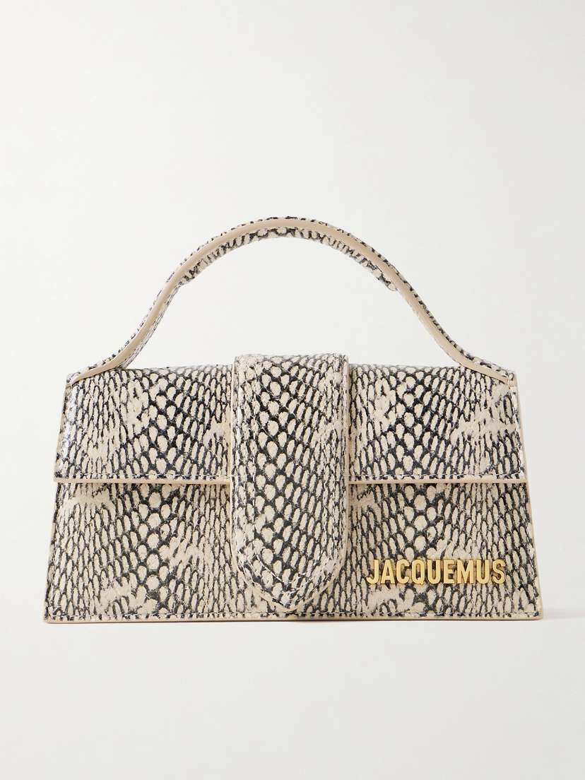 Jacquemus The Bambino Snake-effect Leather Shoulder Bag
