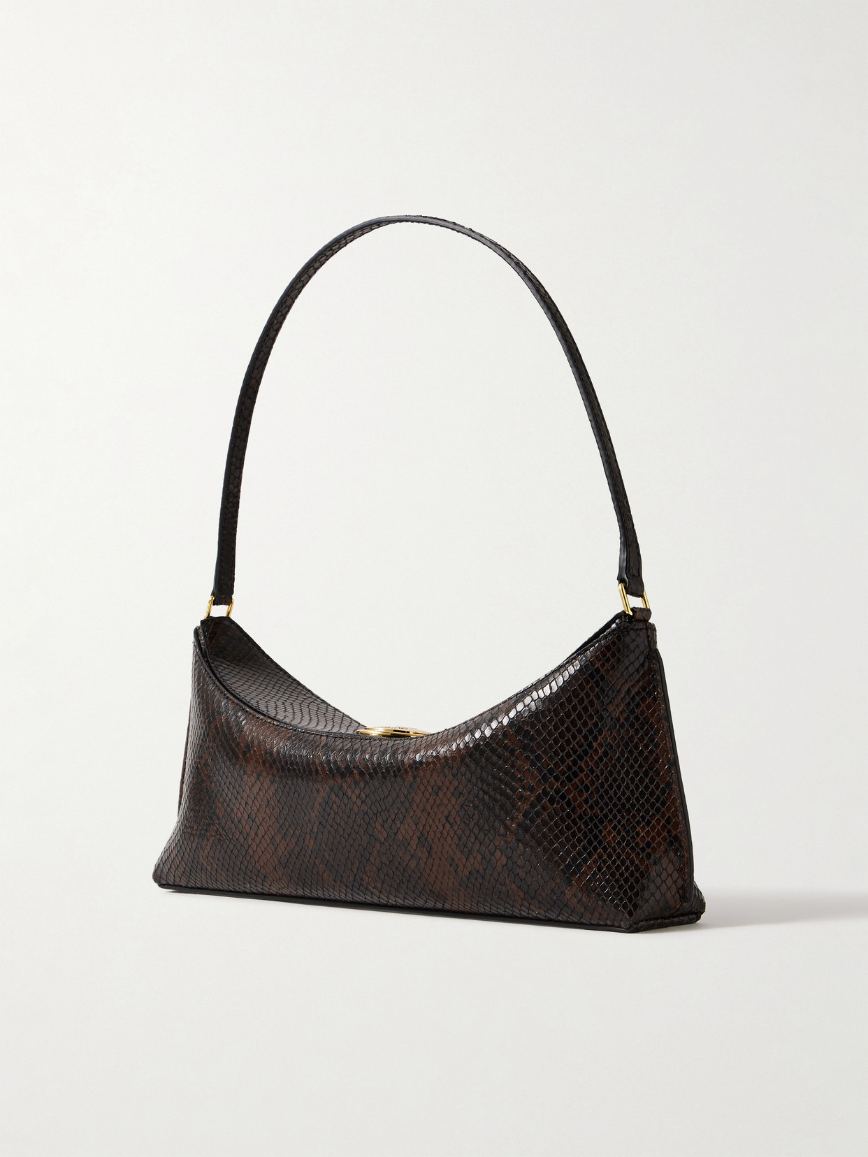 Jacquemus Le Calisso Snake-effect Leather Shoulder Bag In Brown