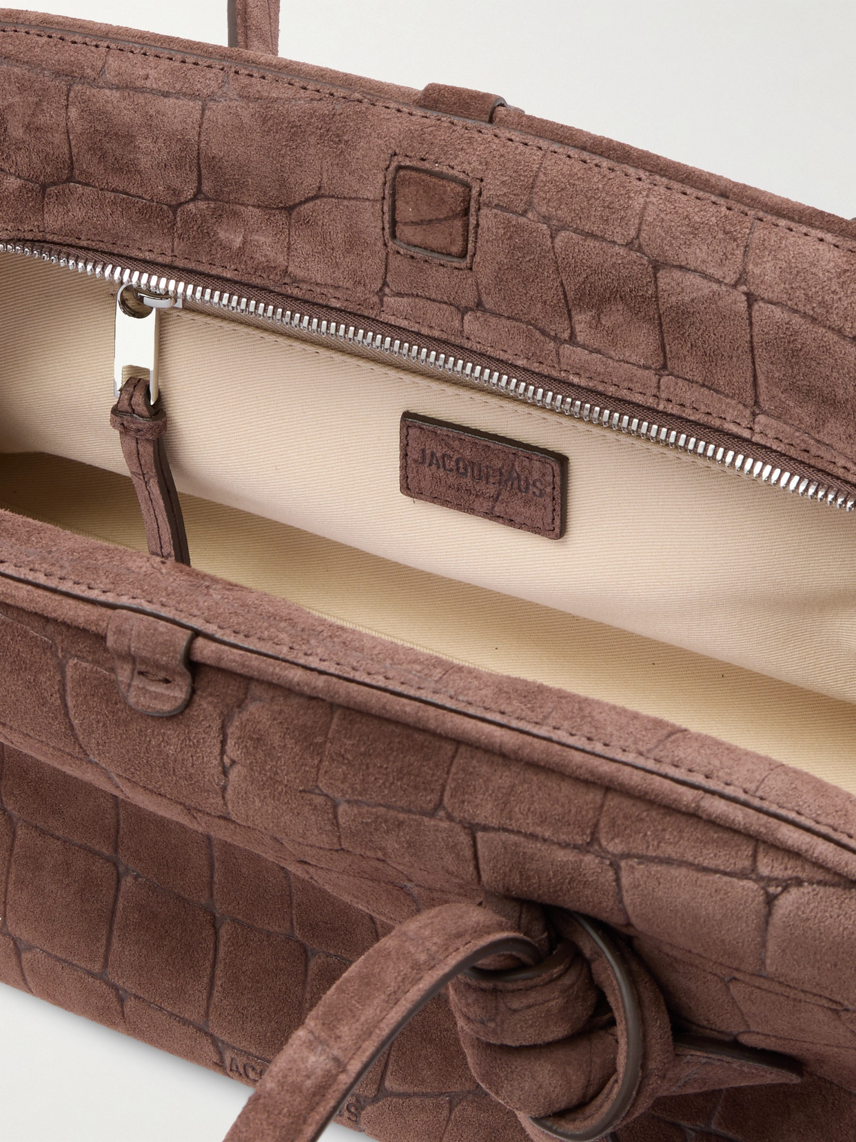 Jacquemus Womens Dark Brown Le Turismo Embossed Leather-suede Shoulder Bag In Brown