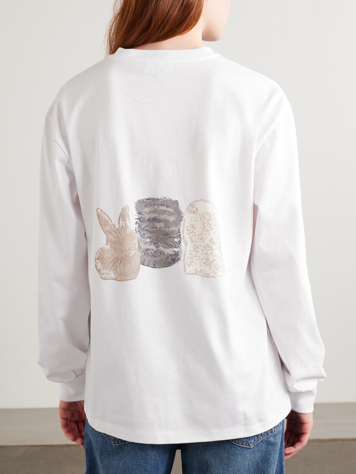 Ganni Oversized Printed Organic And Recycled Cotton-jersey Sweatshirt