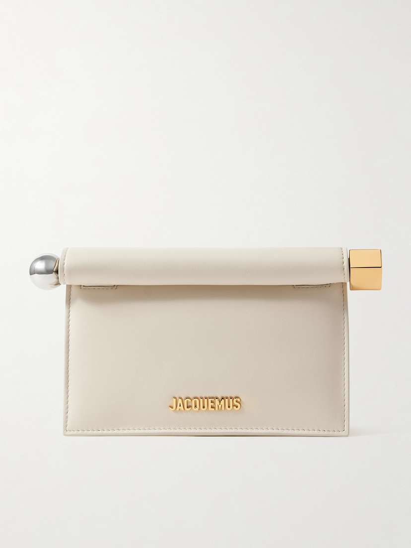 Jacquemus Pochette Small Embellished Leather Clutch