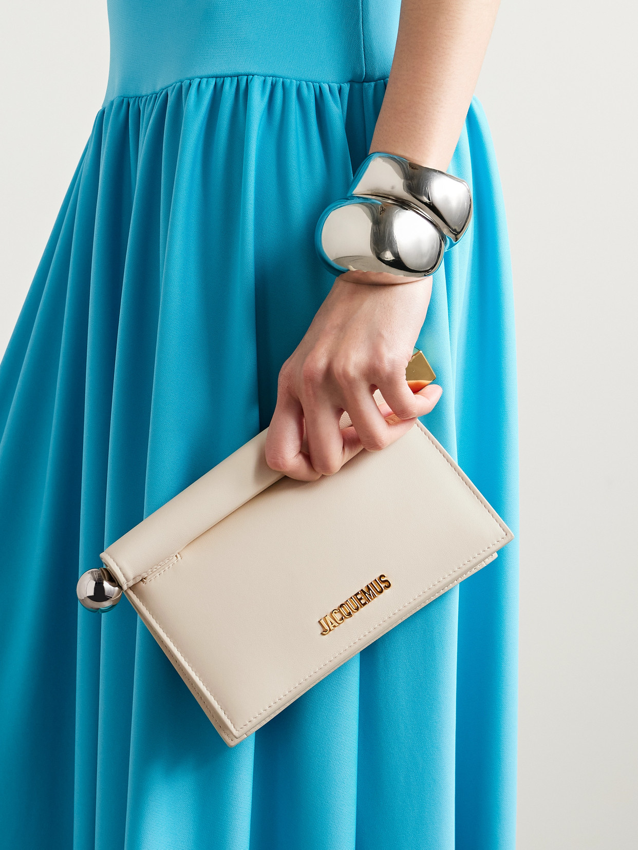 Jacquemus Pochette Small Embellished Leather Clutch