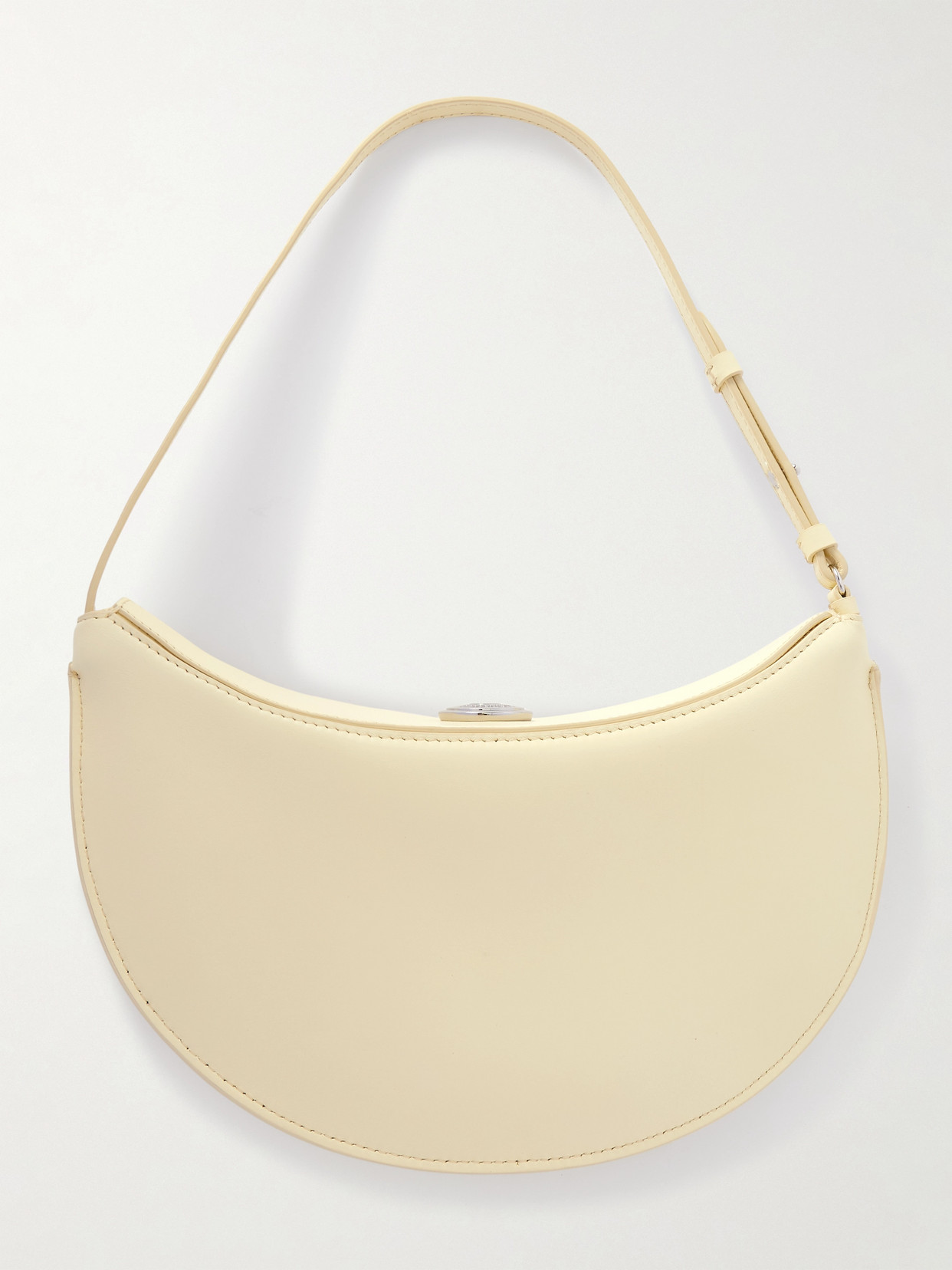 Jacquemus Le Petit Calisso Rond Leather Shoulder Bag In Yellow