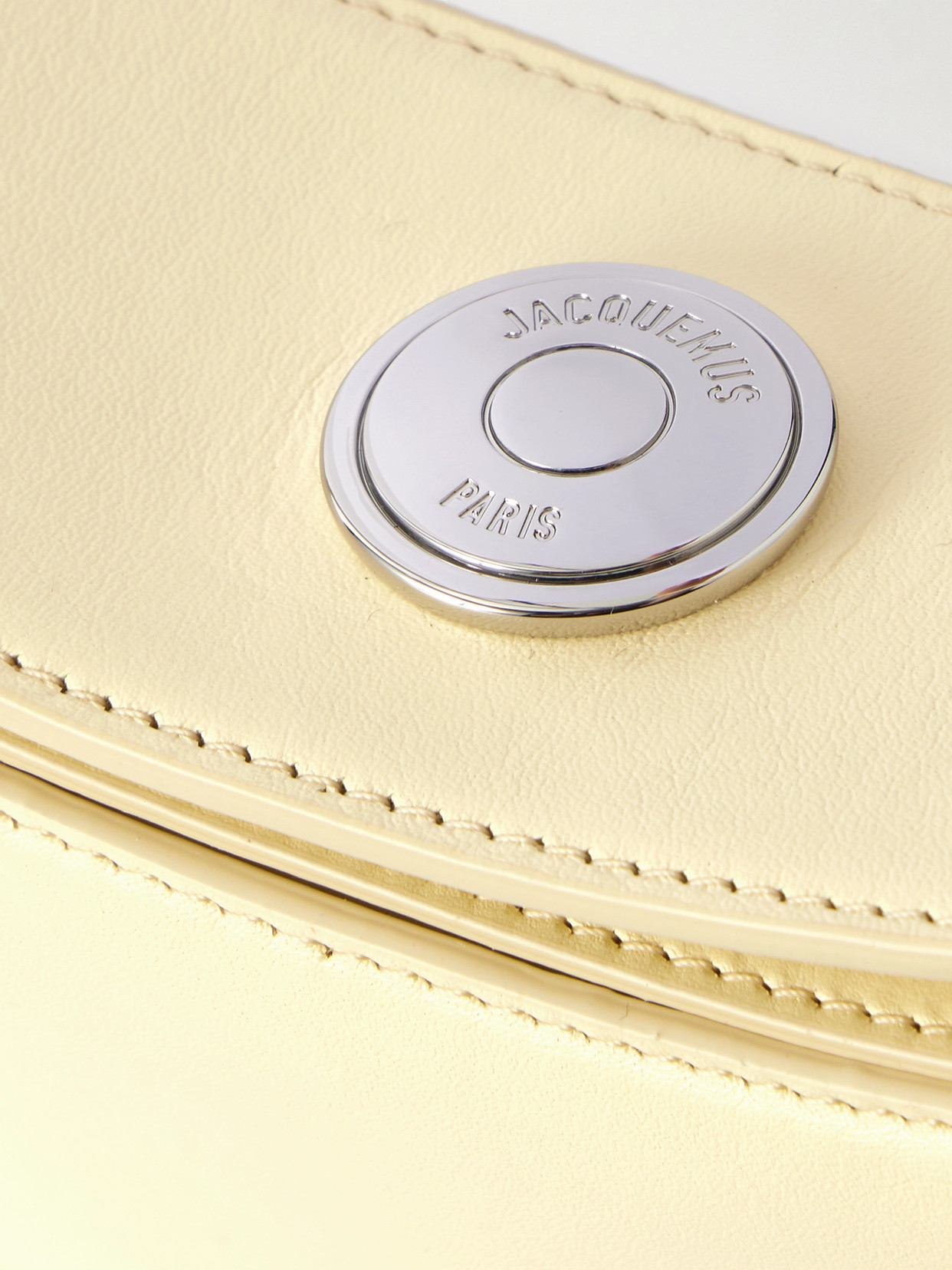 Jacquemus Le Petit Calisso Rond Leather Shoulder Bag In Yellow