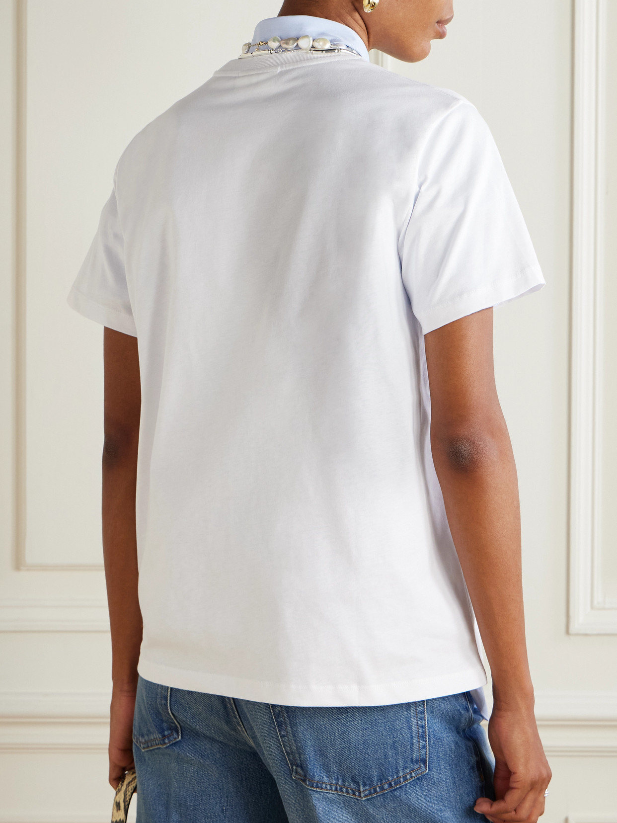 Ganni Basic Jersey Duckie Relaxed T-shirt In White