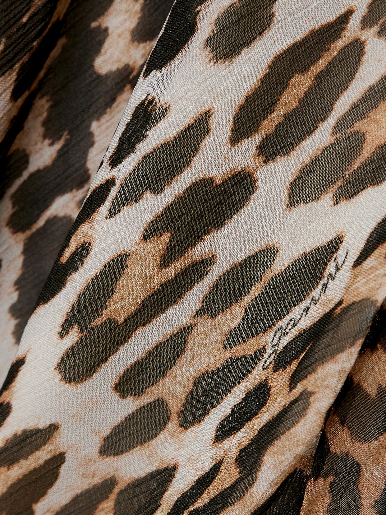 Ganni Animal Print Scoop Neckline Floor-length Dress In Animal Print