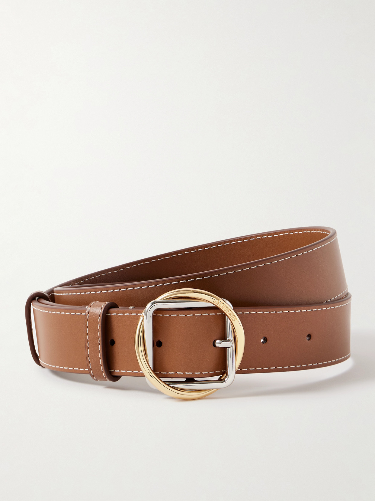 Jacquemus The Salon Leather Belt In Brown