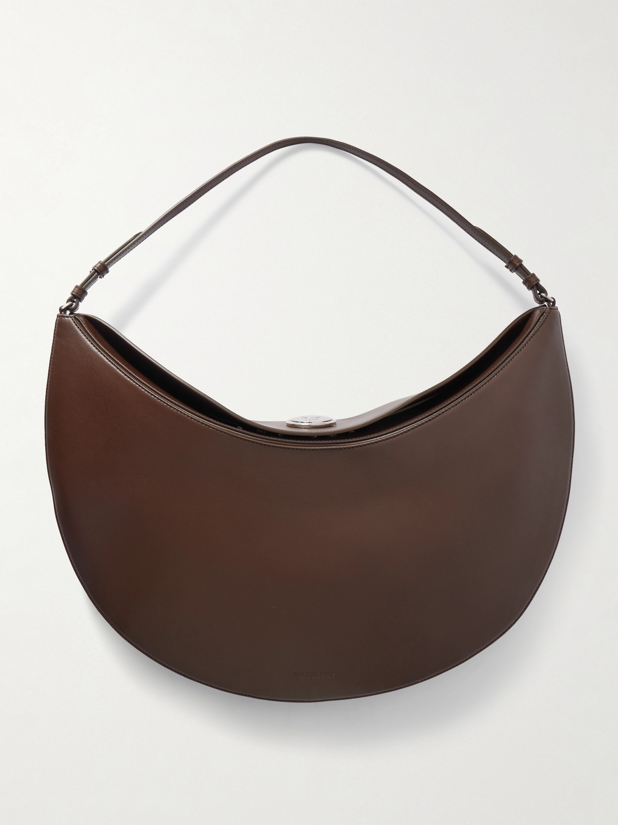 Jacquemus Le Calisso Rond Leather Shoulder Bag In Brown