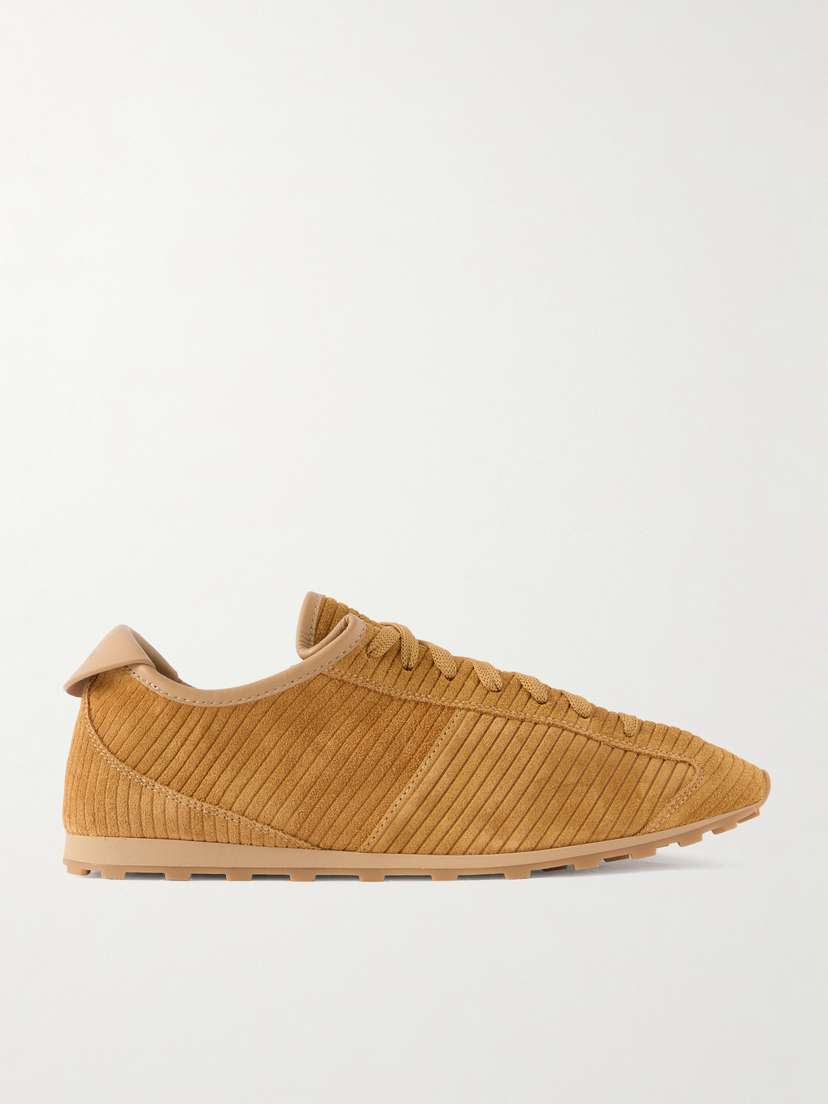 Jacquemus Les Tennis Leather-trimmed Ribbed Suede Sneakers