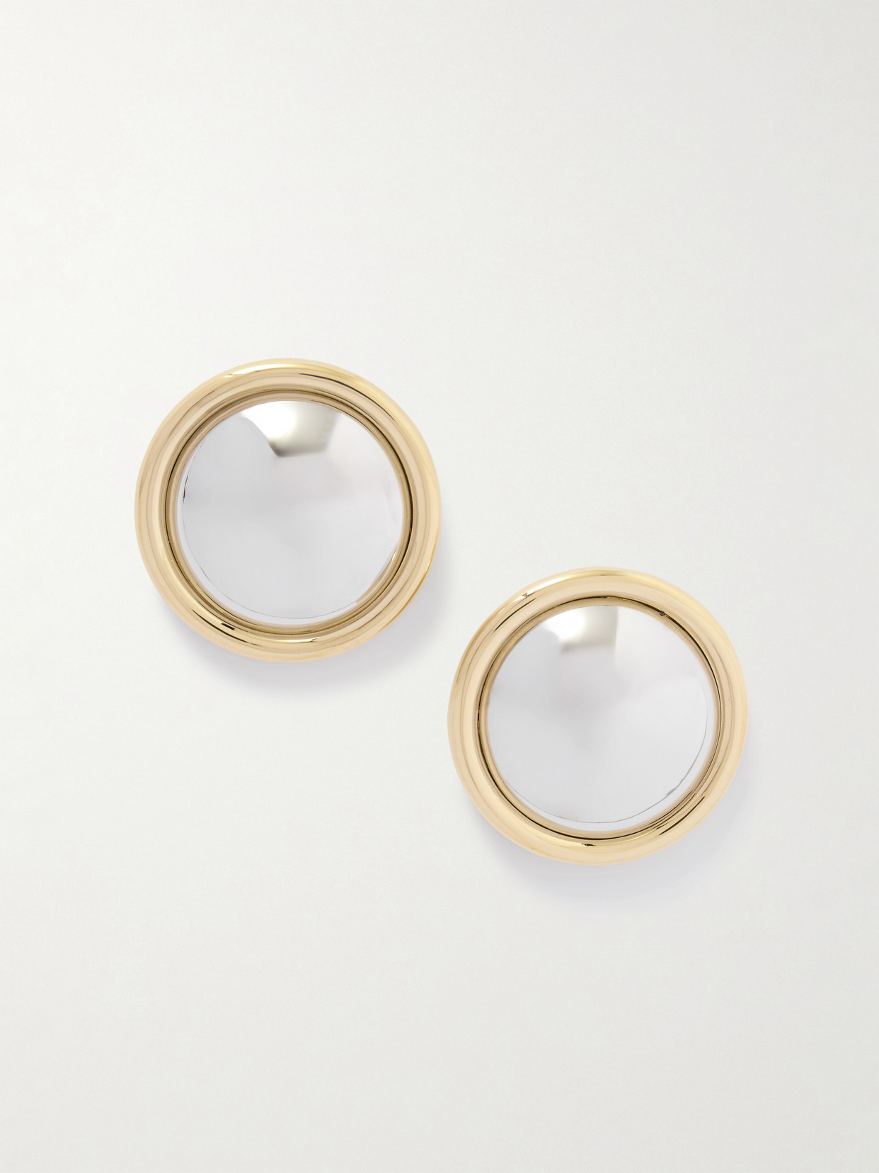 Jacquemus The Rond Gold- And Silver-tone Earrings In Multi