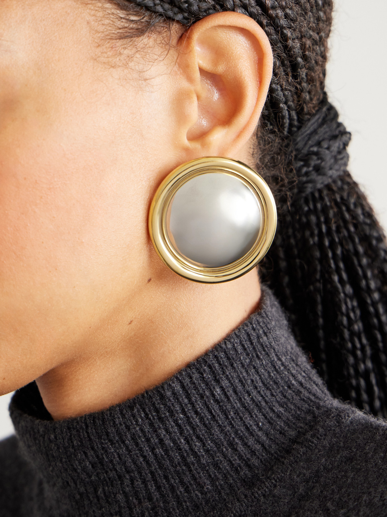 Jacquemus The Rond Gold- And Silver-tone Earrings In Multi