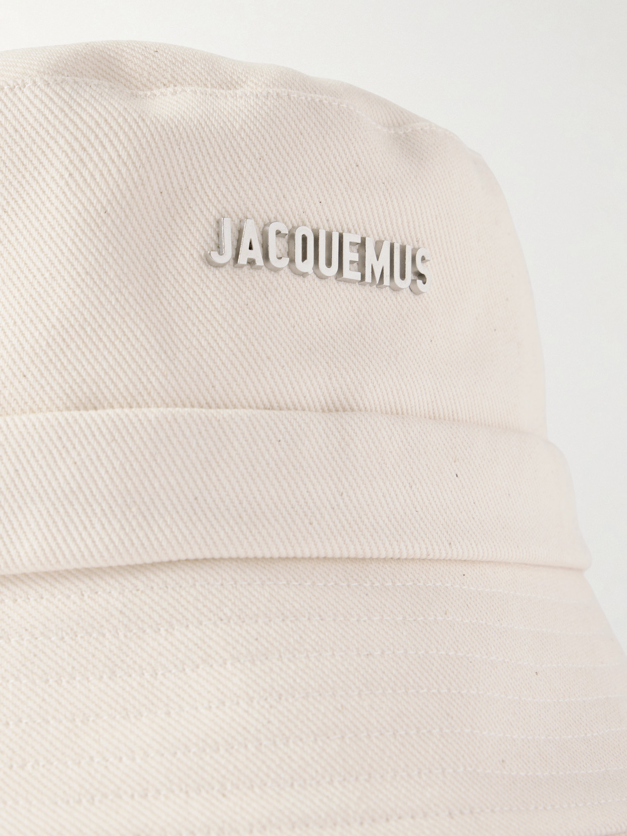 Jacquemus The Gadjo Embellished Cotton-canvas Bucket Hat In White