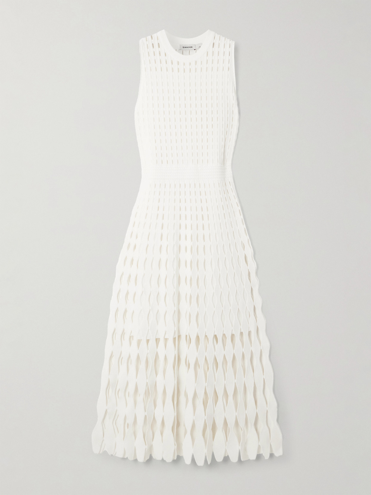 Simkhai Zyla Cutout Jersey Midi Dress In White