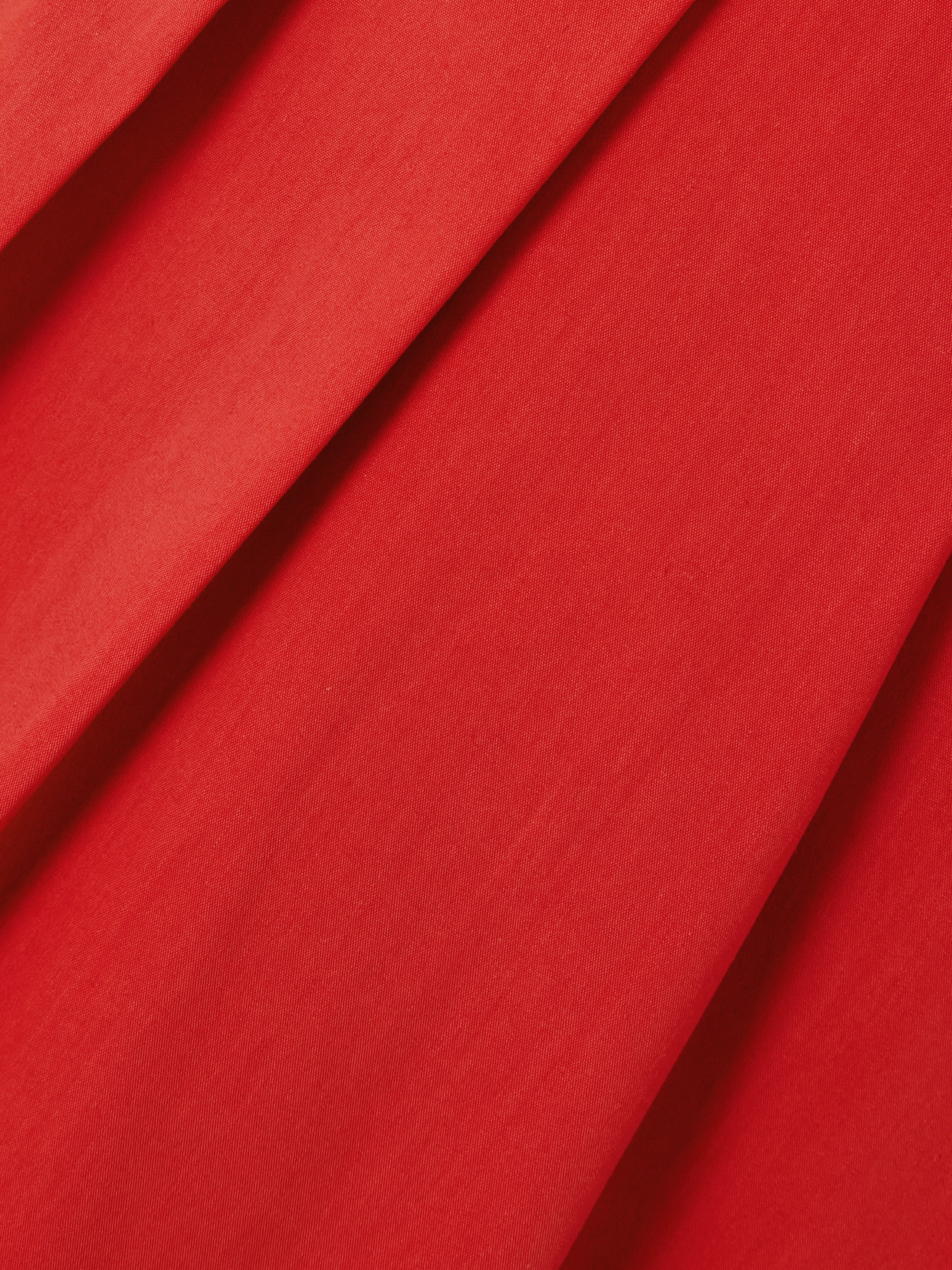 Simkhai Jazz Pleated Cotton-blend Poplin Midi Shirt Dress In Red