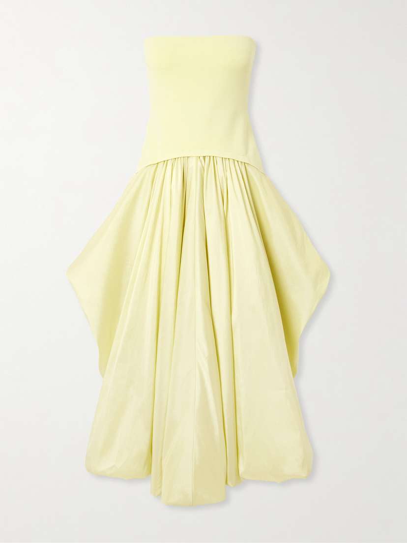 Simkhai Izzy Stretch-knit And Gathered Taffeta Midi Dress