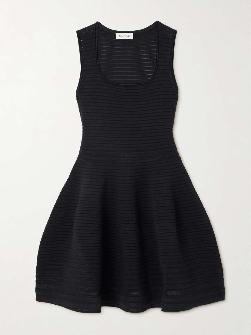 Simkhai Lottie Ribbed Stretch-knit Mini Dress