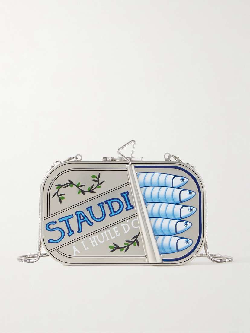 Staud Staudines Silver-tone Clutch