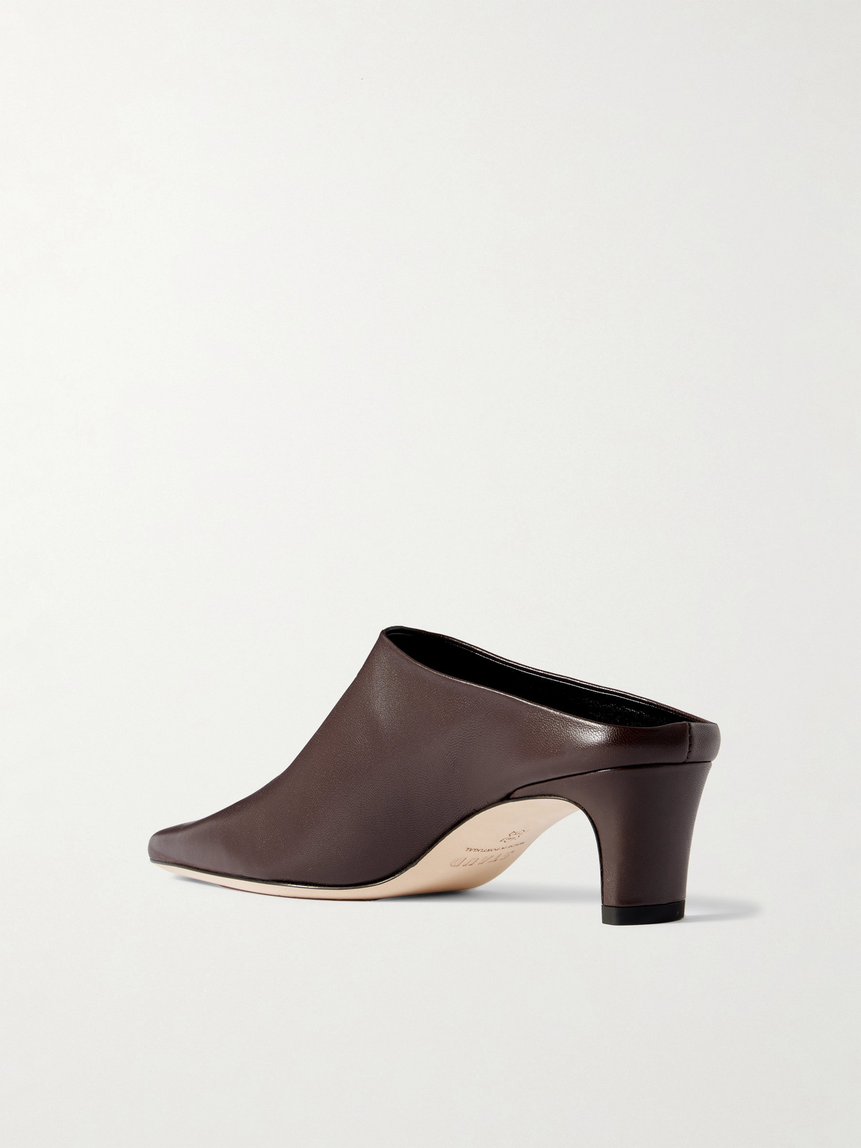 Staud Wally Leather Mules In Brown