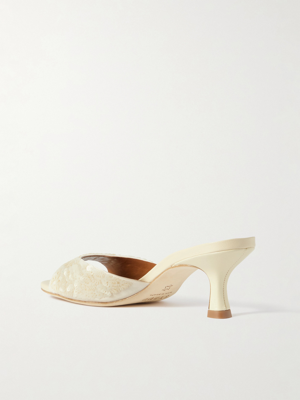 Staud Brigitte Sequined Leather Mules In Multi