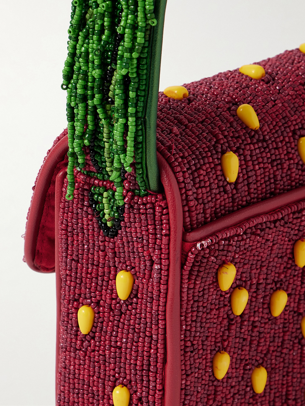 Staud Tommy Embellished Satin Shoulder Bag