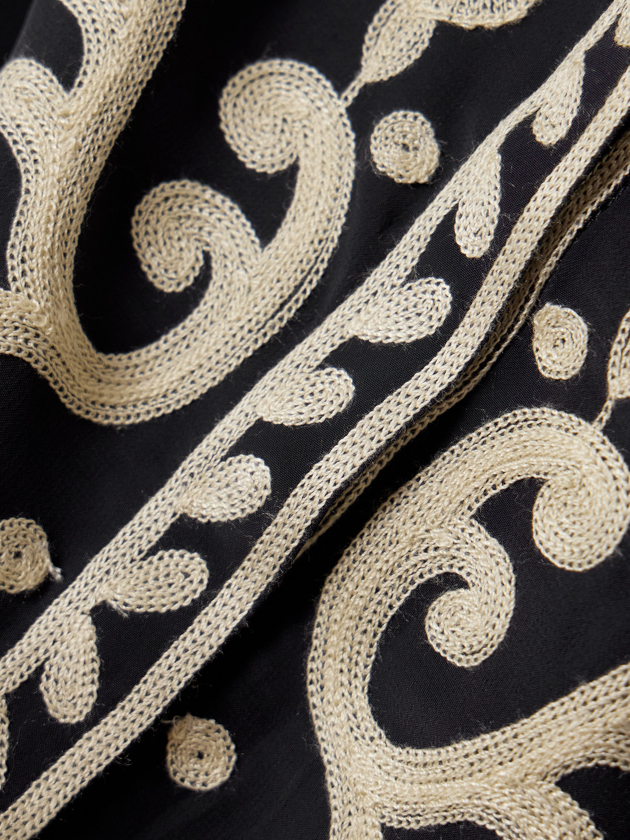 Isabel Marant Étoile Falonne Embroidered Crepe Blouse In Black