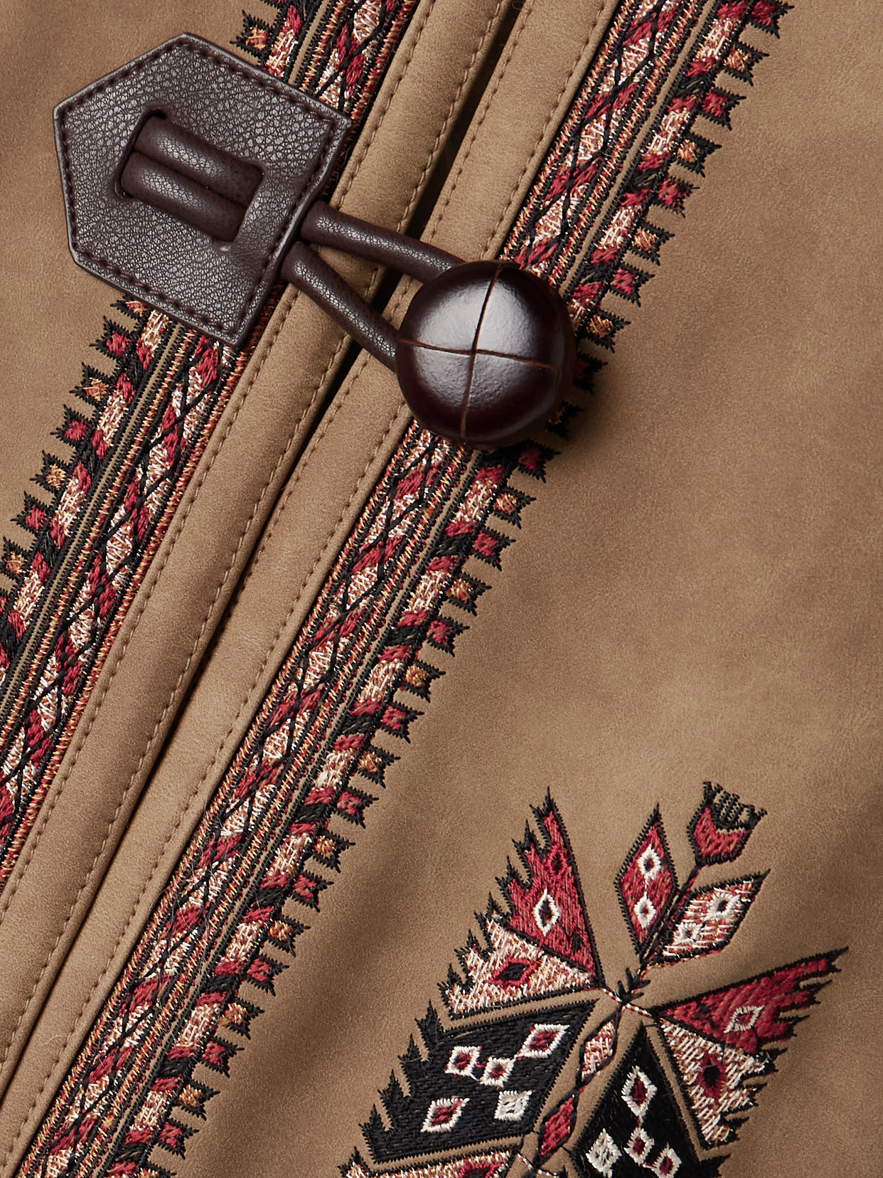 Isabel Marant Étoile Cely Embroidered Fleece Jacket In Brown