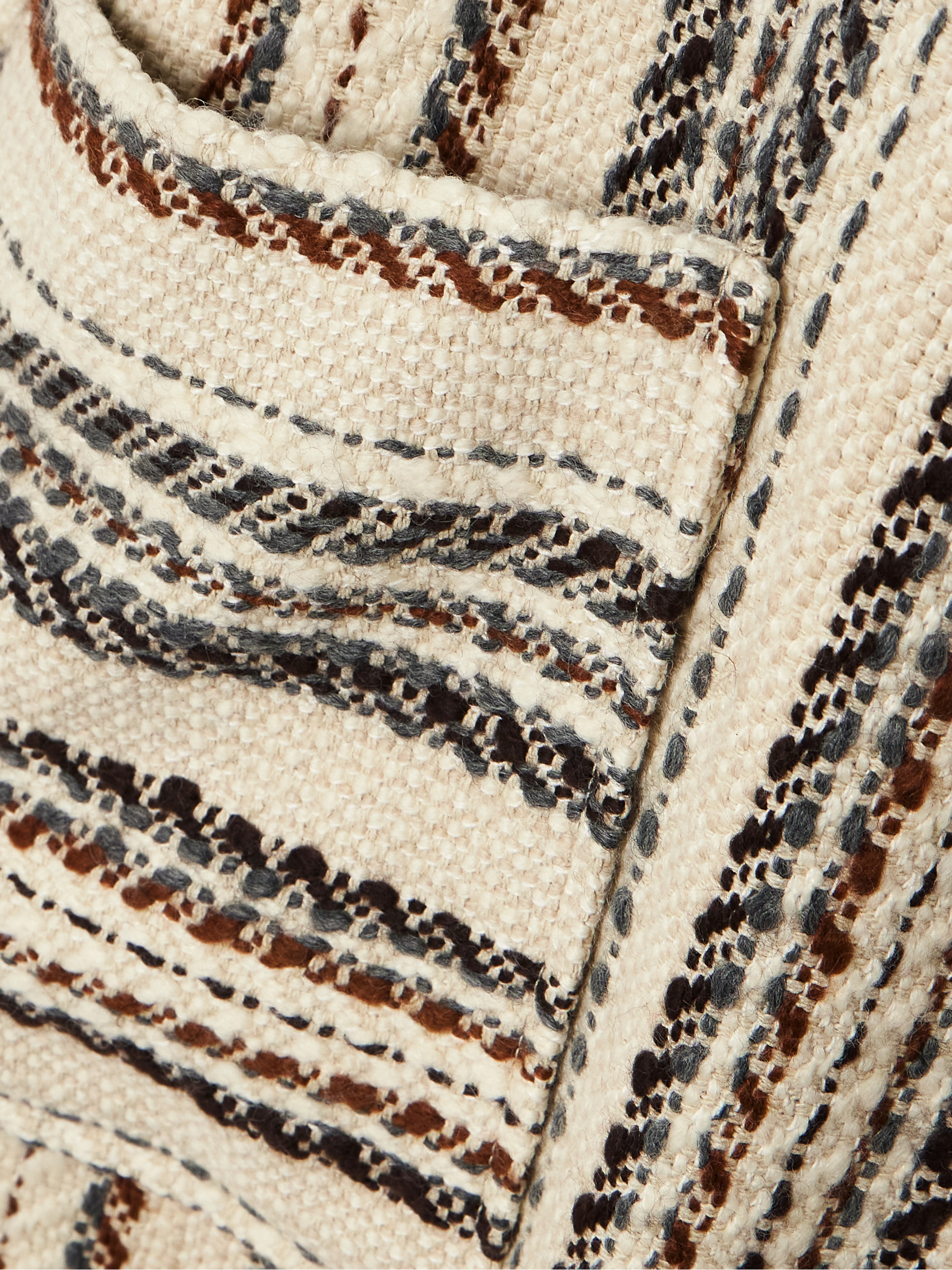 Marant Étoile Inita frayed striped tweed coat