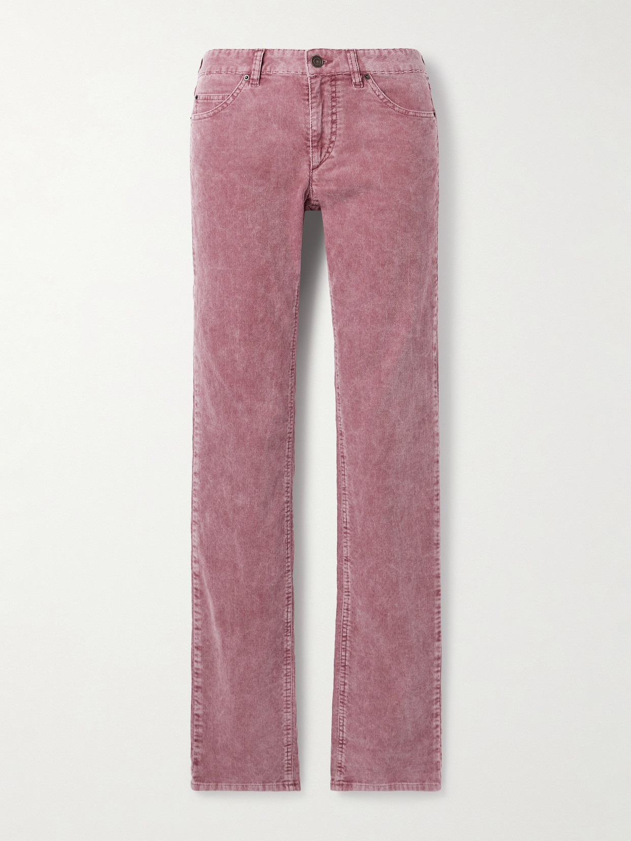 Isabel Marant Étoile Leniya Cotton-blend Corduroy Skinny Pants In Pink