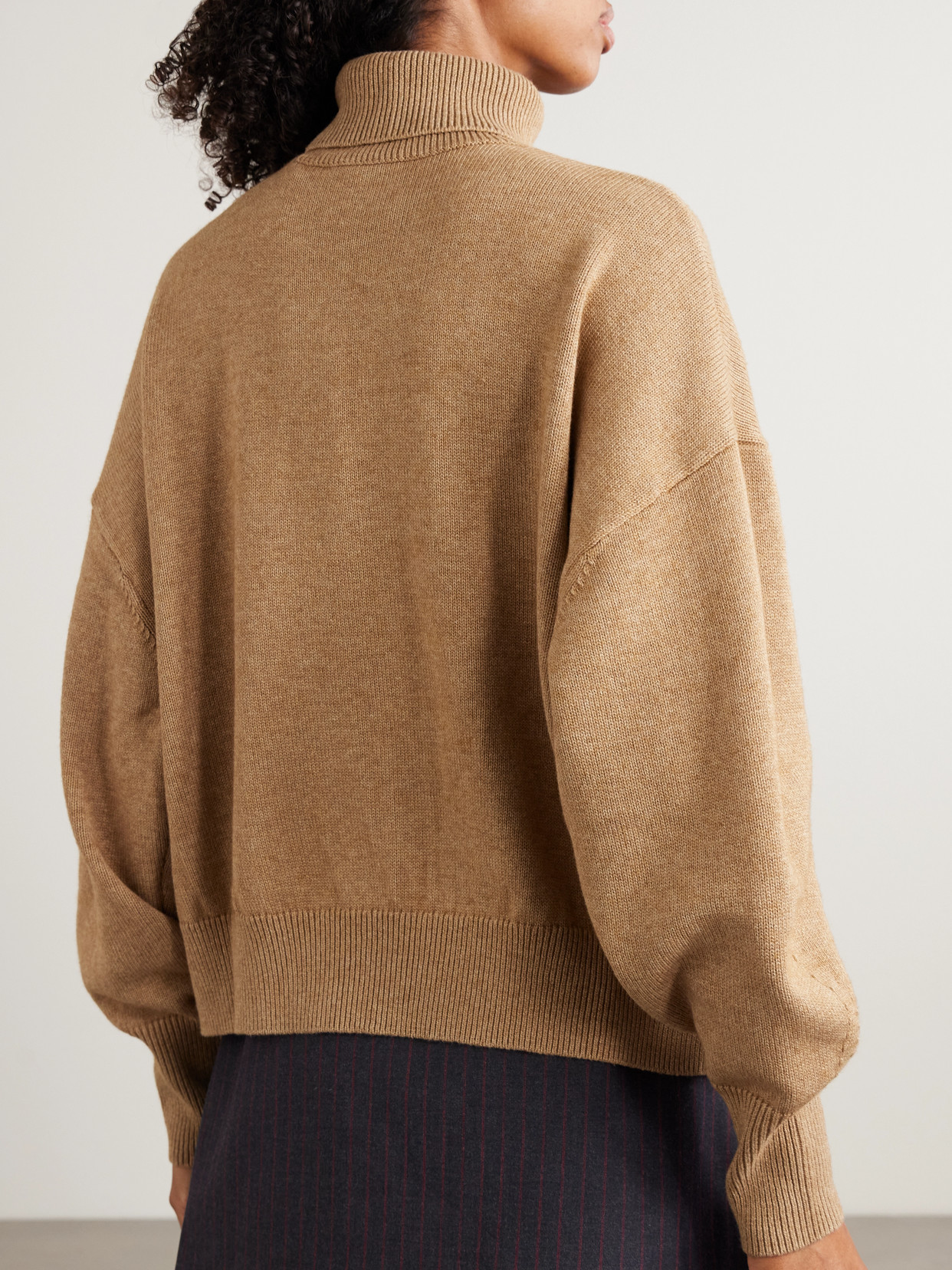 Marant Étoile - Nasha Embroidered Cotton And Wool-Blend Turtleneck Sweater
