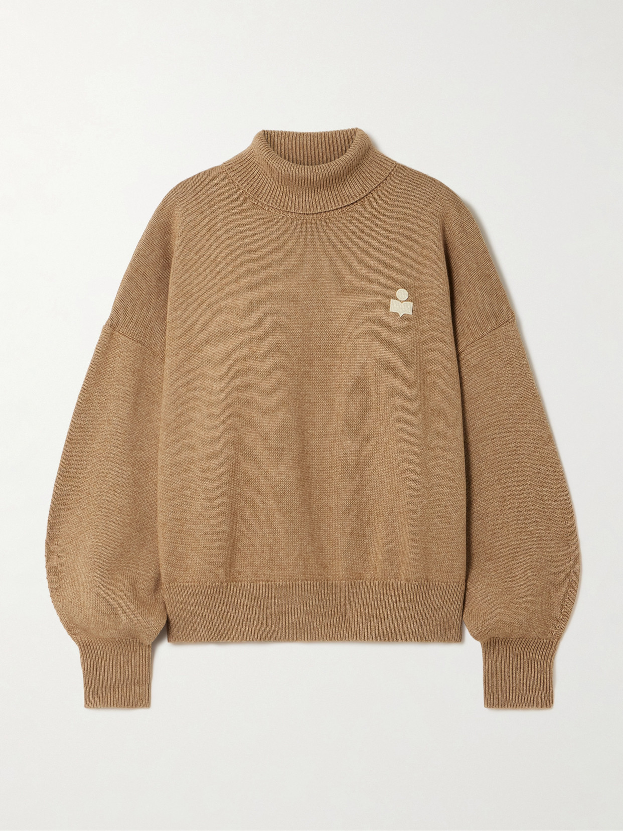 Marant Étoile - Nasha Embroidered Cotton And Wool-Blend Turtleneck Sweater