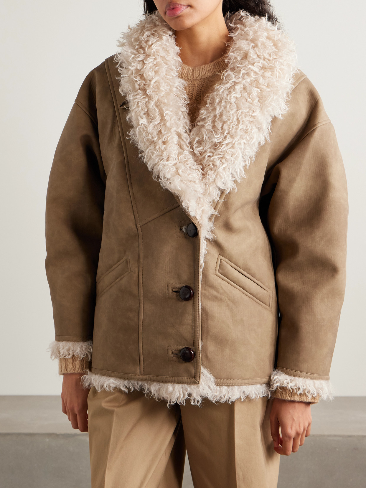 Isabel Marant Étoile Clara Fleece Vest In Brown
