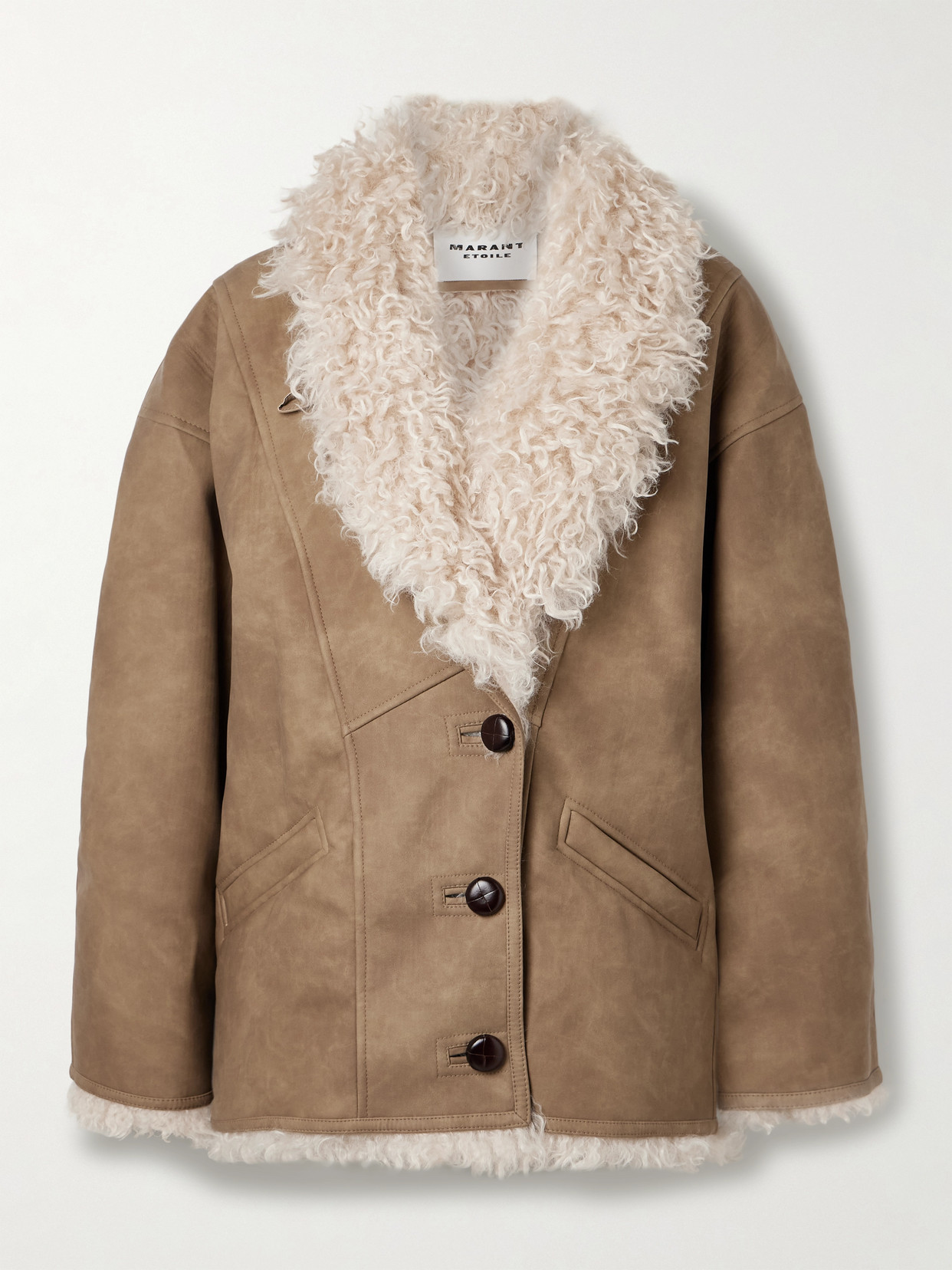 Isabel Marant Étoile Clara Fleece Vest In Brown