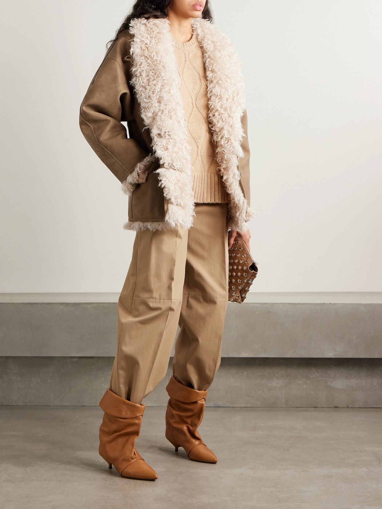 Isabel Marant Étoile Clara Fleece Vest In Brown