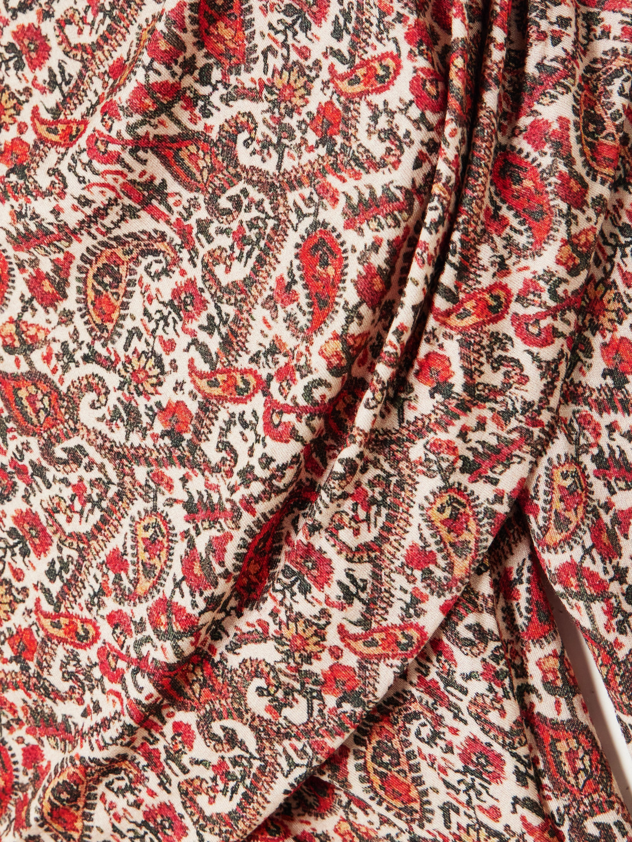 Isabel Marant Étoile Printed Stretch-modal Turtleneck Top In Red