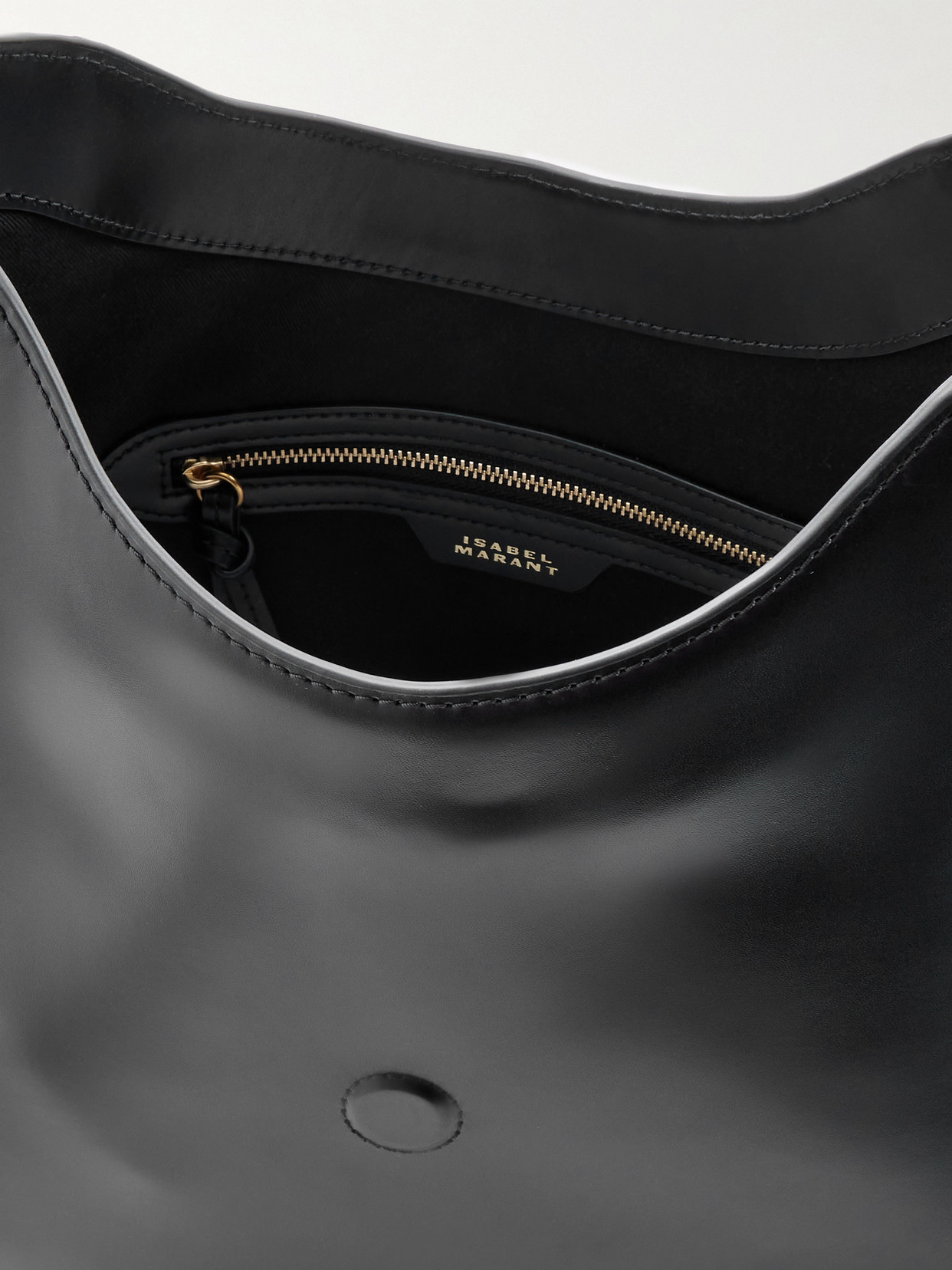 Isabel Marant Black Hobo Bag With Braided Detail And Adjustable Strap In Black