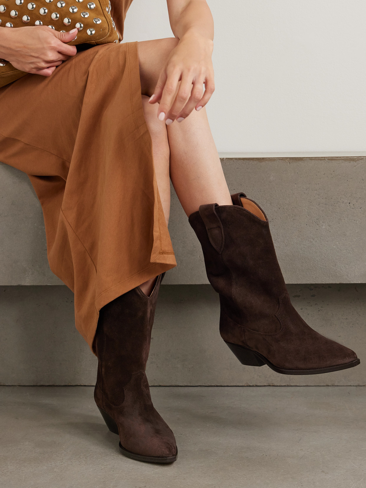 Isabel Marant Duerto Suede Boots In Brown