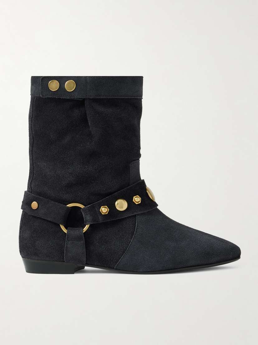 Isabel Marant Stania Studded Suede Ankle Boots