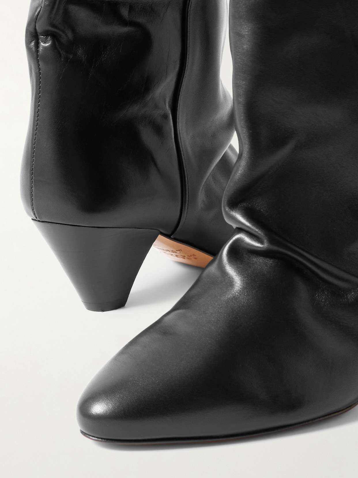 Isabel Marant Dalby Leather Ankle Boots In Black