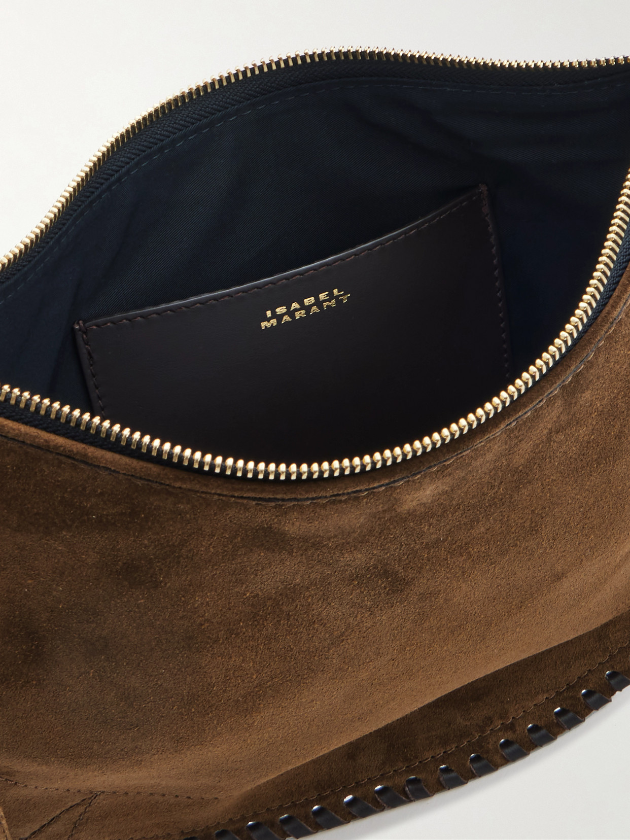 Isabel Marant Oskan Soft Whipstitched Suede Shoulder Bag