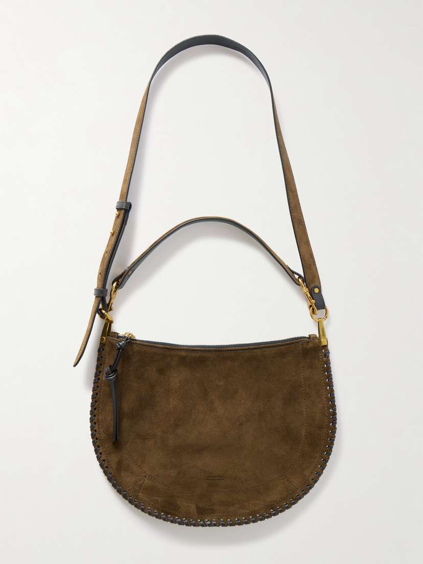 Isabel Marant Oskan Soft Whipstitched Suede Shoulder Bag
