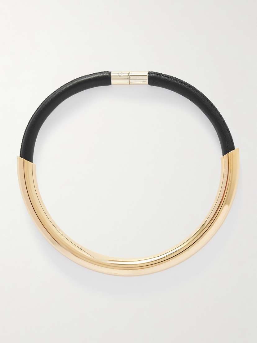 Isabel Marant Erin Gold-tone And Leather Necklace
