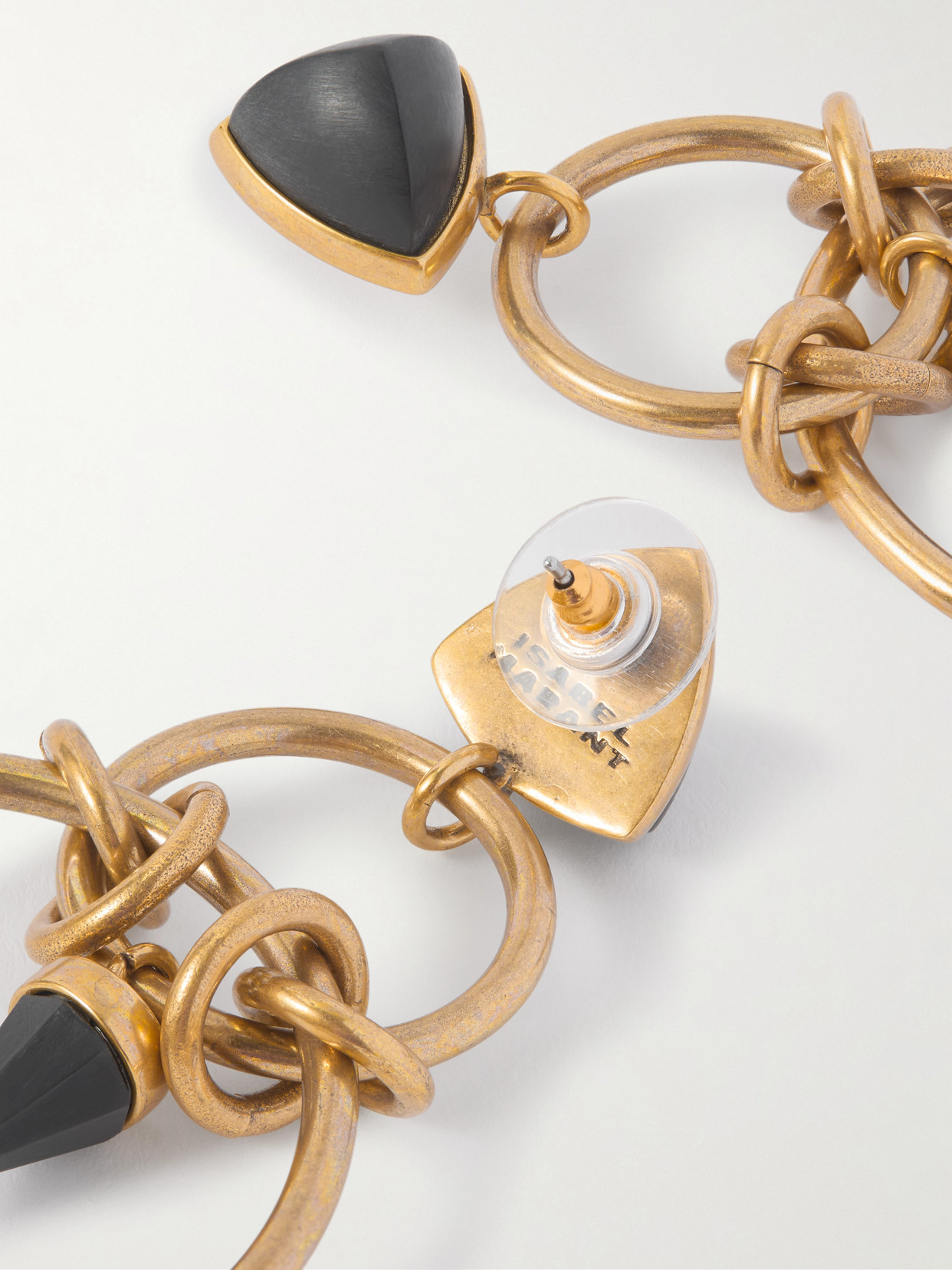 Isabel Marant Be With You Gold-tone Resin Earrings In Silver