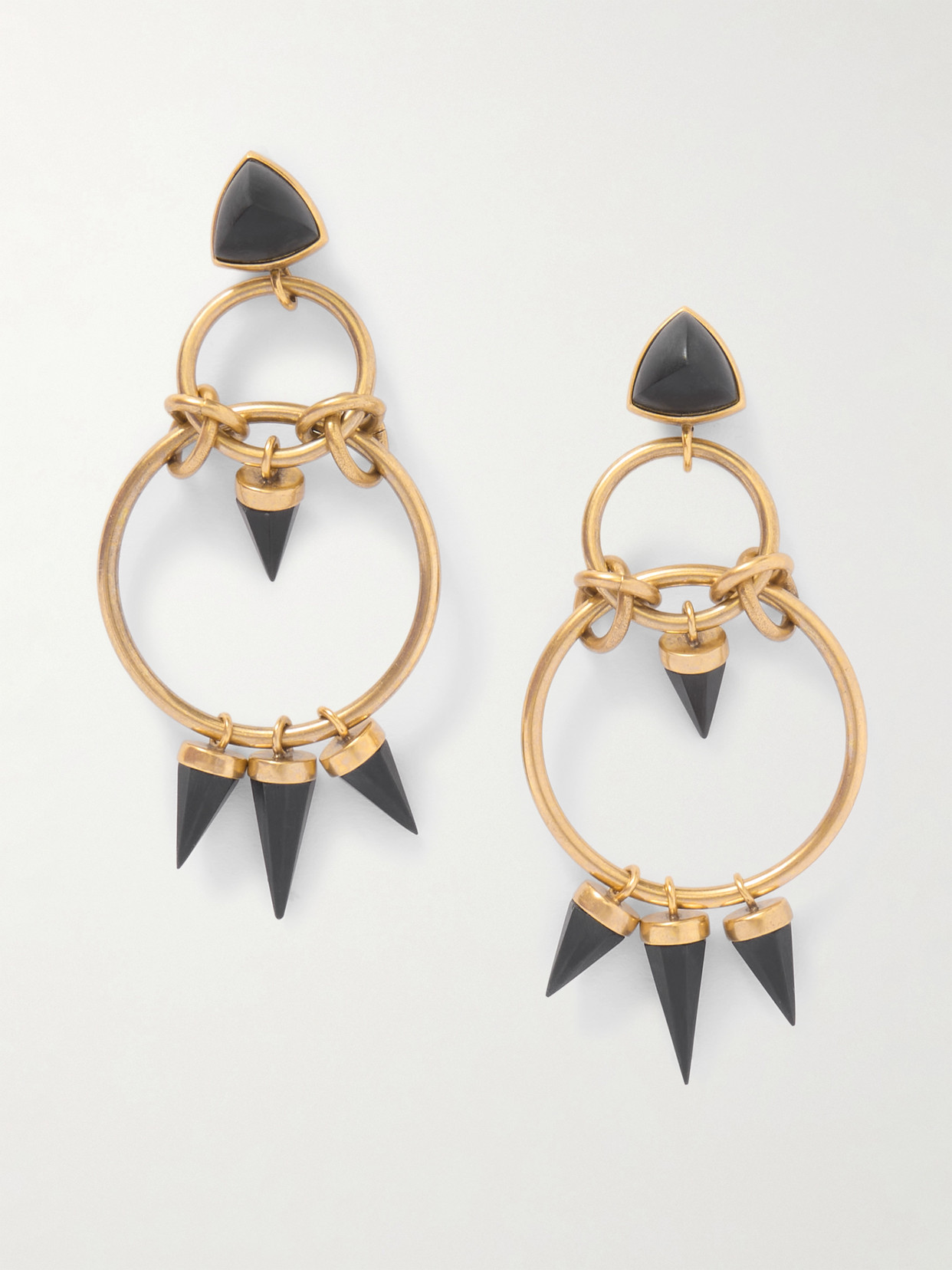 Isabel Marant Be With You Gold-tone Resin Earrings In Silver