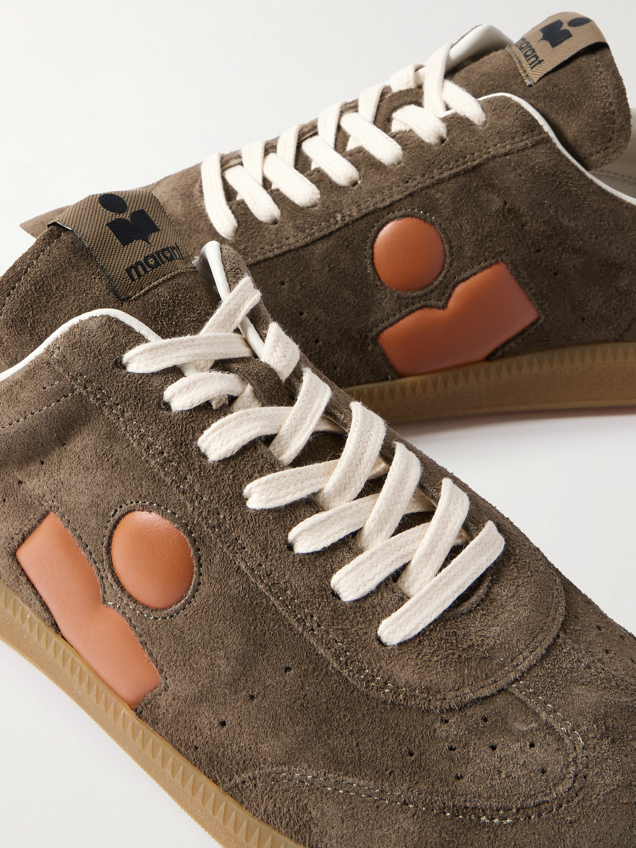 Isabel Marant Bryce Leather-trimmed Suede Sneakers