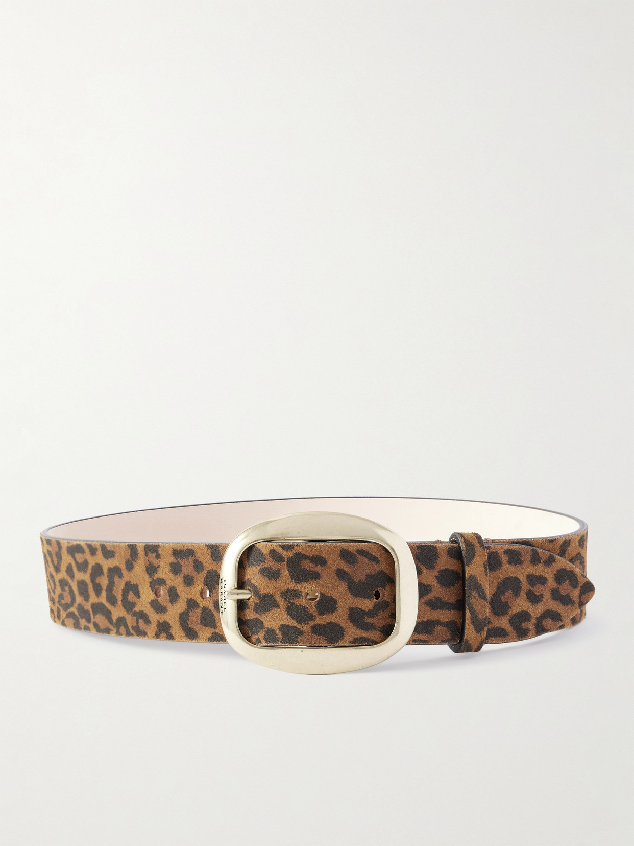 Isabel Marant Dara Leopard-print Suede Belt