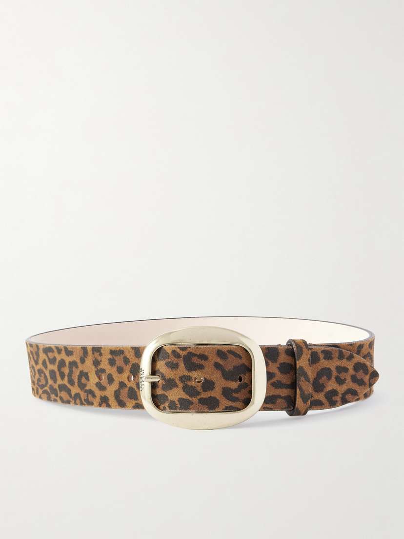 Isabel Marant Dara Leopard-print Suede Belt