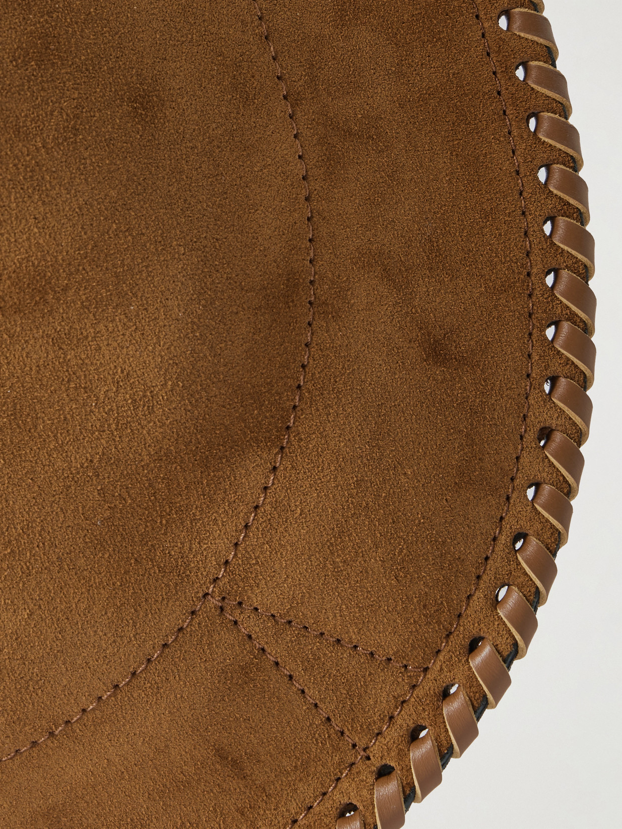 Isabel Marant Oskan Whipstitched Suede Shoulder Bag