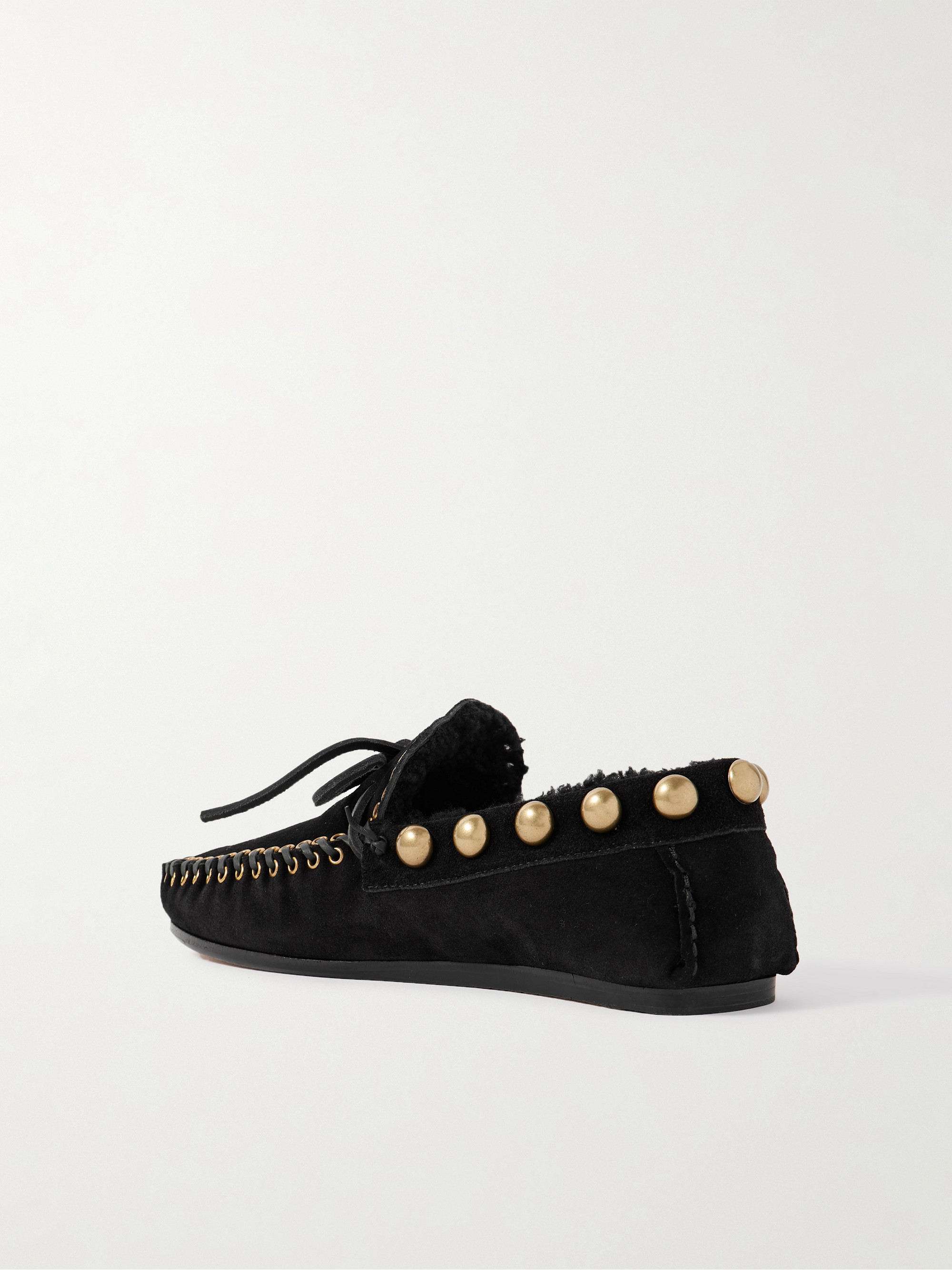Isabel Marant Fitza embellished suede loafers thumbnail