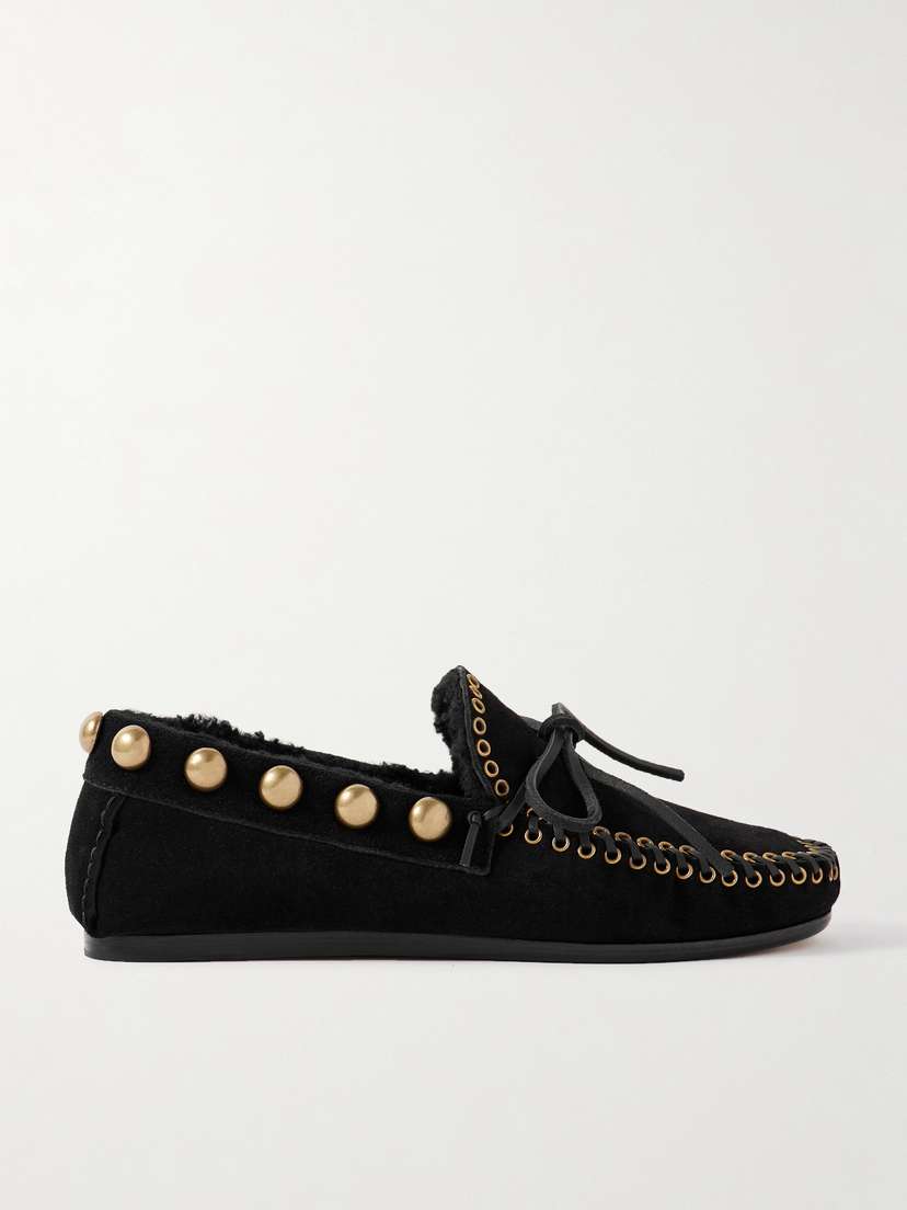 Isabel Marant Fitza Embellished Suede Loafers